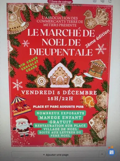 Affiche marché de noel a dieupentale