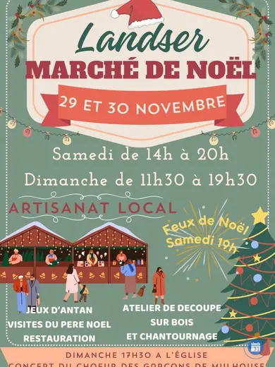 Affiche Marché de Noël, Artisanat local