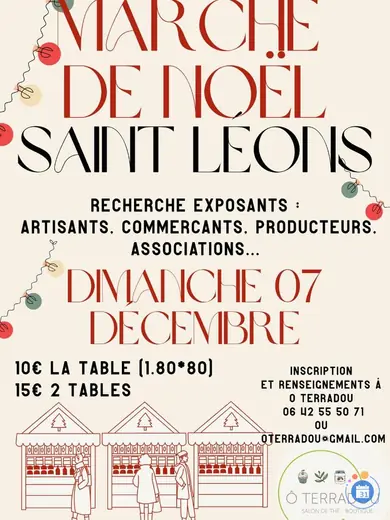 Affiche Marché de Noel St Léons