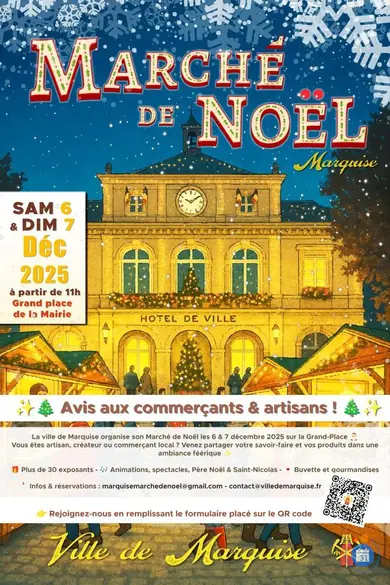 Affiche Marché de Noël de Marquise
