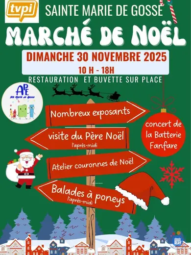 Affiche Marché de Noël organisé par l'APE