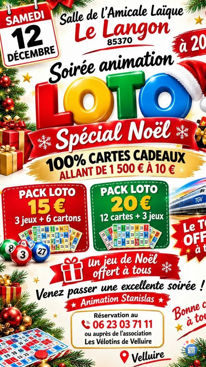 Image Soirée animation loto de Noël avec packs (photo 1)