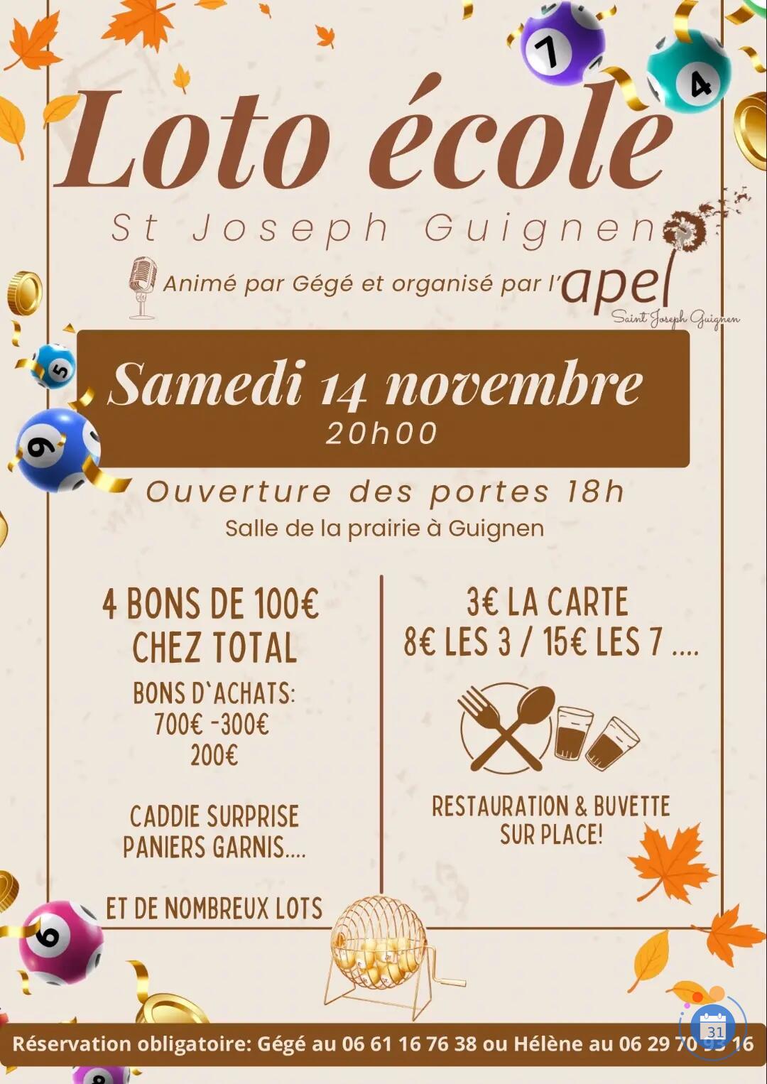 Image Loto APEL ST JOSEPH Guignen (photo 1)