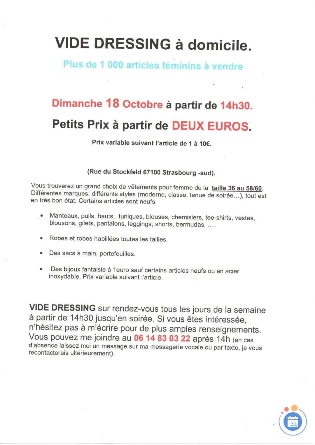 Image VIDE DRESSING A DOMICILE (photo 1)