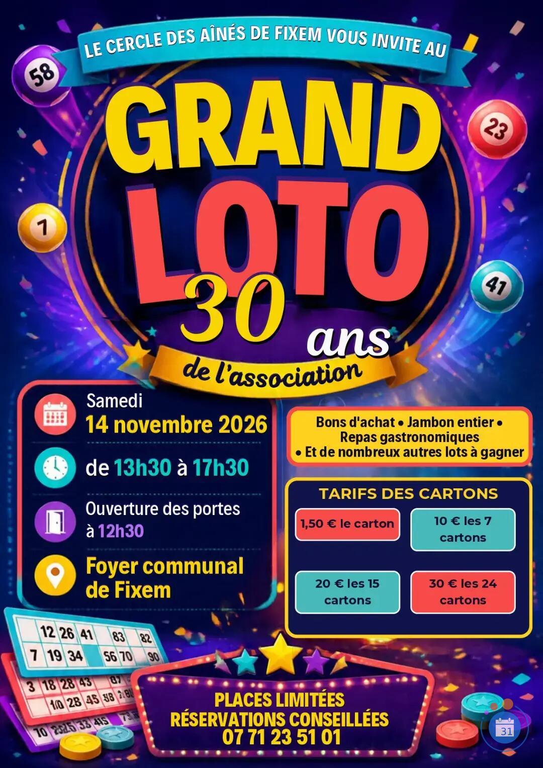 Image LOTO DU CERCLE DES AÎNÉS (photo 1)