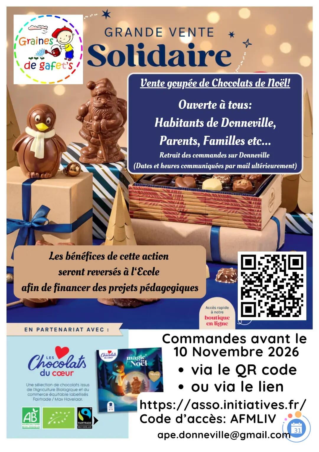 Image VENTE DE CHOCOLATS - FAITES VOUS PLAISIR OU PLAISIR À VOS PROCHES (photo 1)