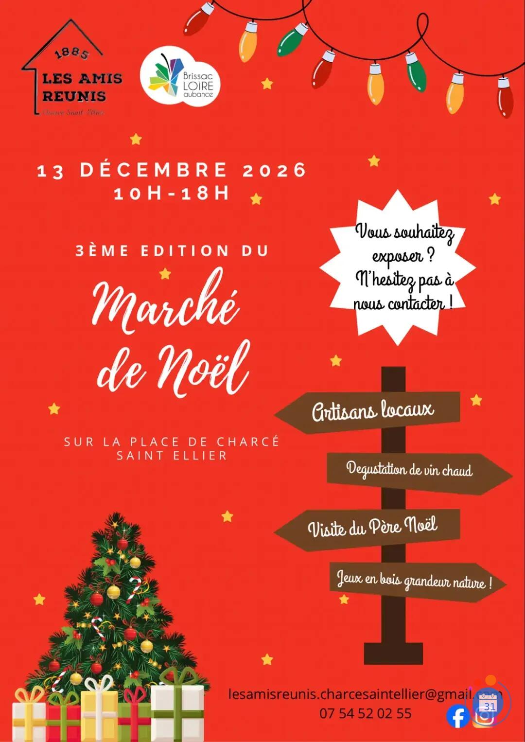 Image MARCHE DE NOEL DES AMIS REUNIS DE CHARCE SAINT ELLIER (photo 1)