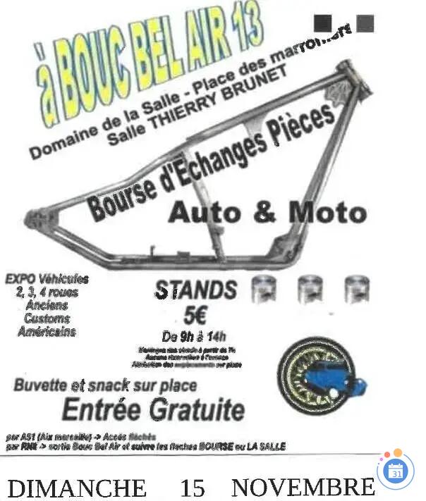 Image Bourse d'échange piéces autos motos de Bouc Bel Air (photo 1)