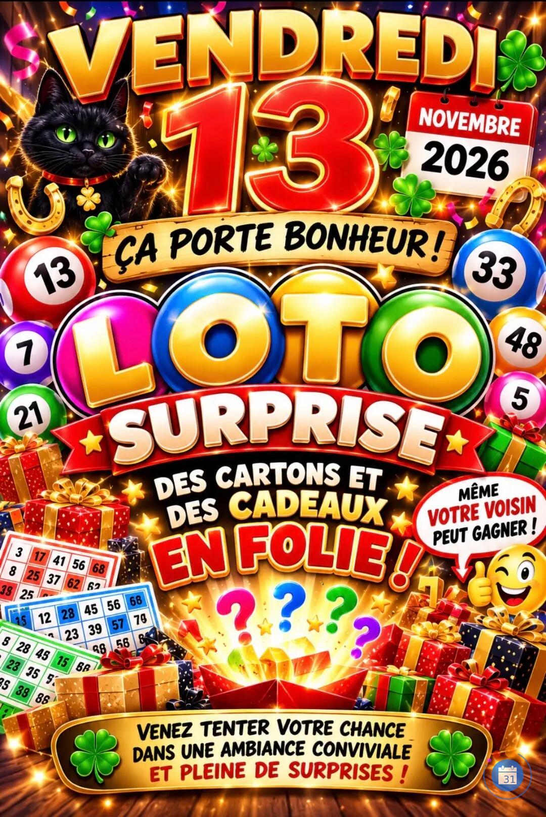 Image LOTO MERVILLE vendredi 13 loto surprise (photo 1)