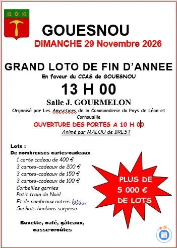 Image GRAND LOTO DE FIN D'ANNEE DES ANYSETIERS ANIME PAR MALOU DE BREST (photo 1)