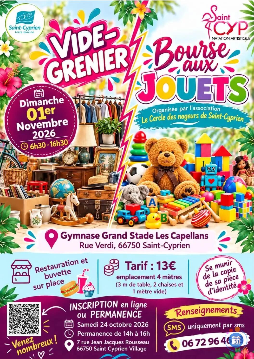 Image Vide-grenier & Bourse aux Jouets - Cercle des Nageurs de Saint Cyprien (photo 1)