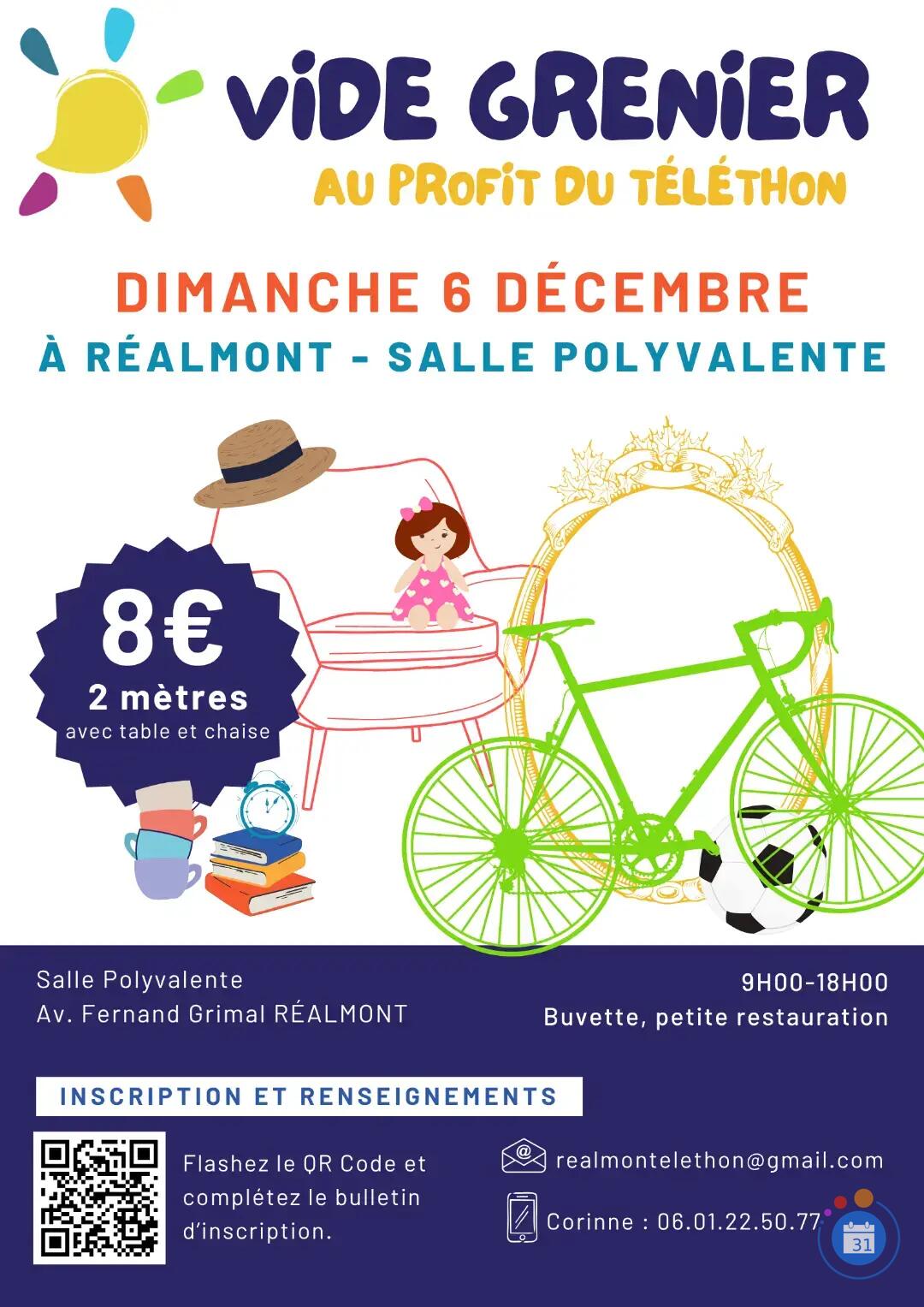 Image Vide grenier au profit du Téléthon à Réalmont (photo 1)