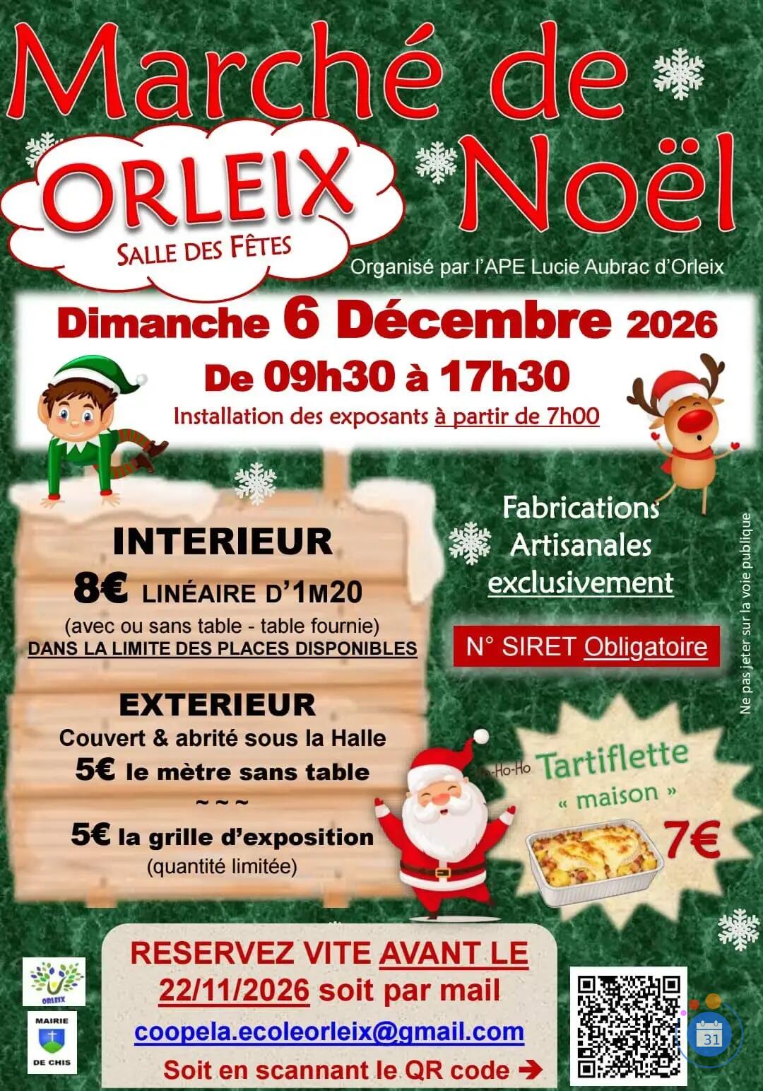 Image MARCHE DE NOEL DE L'APE Lucie Aubrac d'Orleix (photo 1)