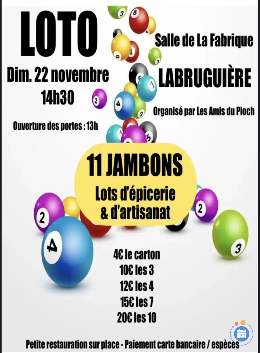 Image GRANS LOTO DES AMIS DU PIOCH (photo 1)