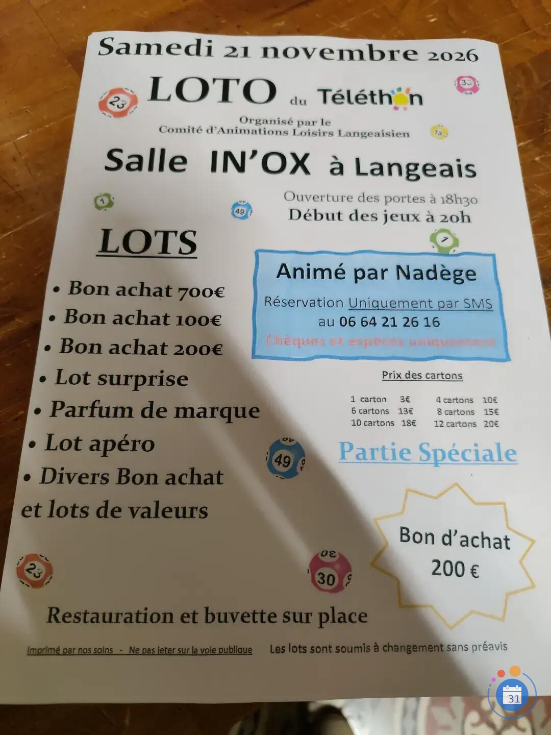 Image Super loto telethon anime nadege (photo 1)