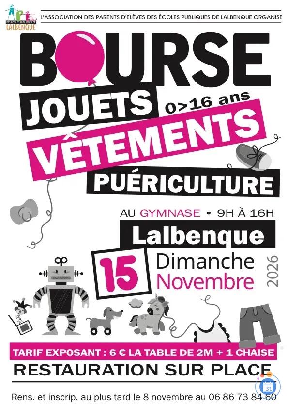Image Bourse aux vêtements 0-16 ans, jouets et matériel puériculture (photo 1)