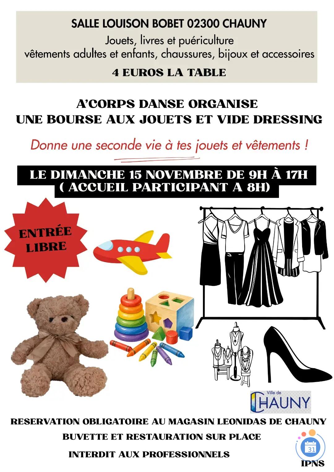 Image BOURSE AUX JOUETS VIDE DRESSING PUERICULTURE A'corps danse (photo 1)