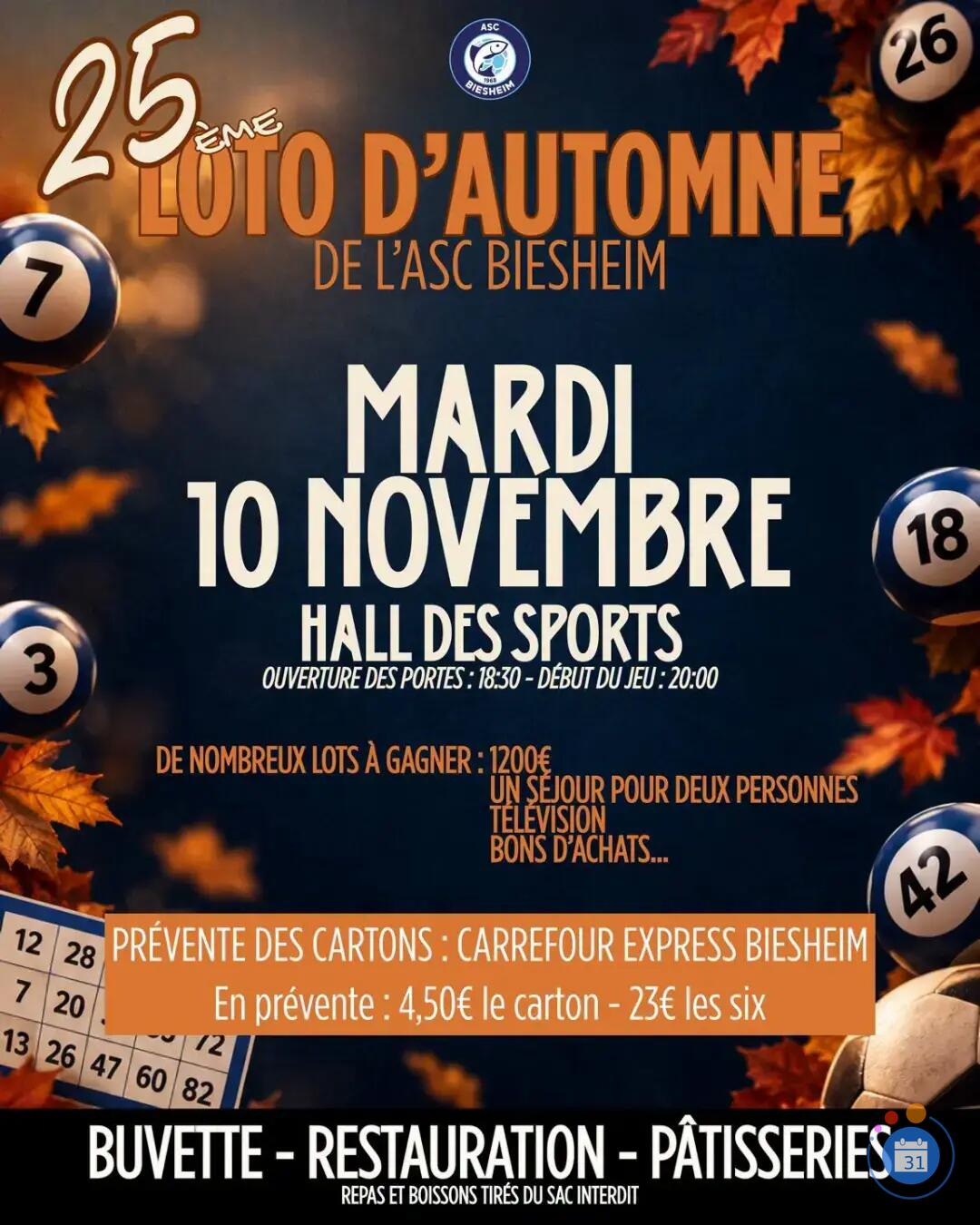Image Loto Halloween de ASC Biesheim football (photo 1)