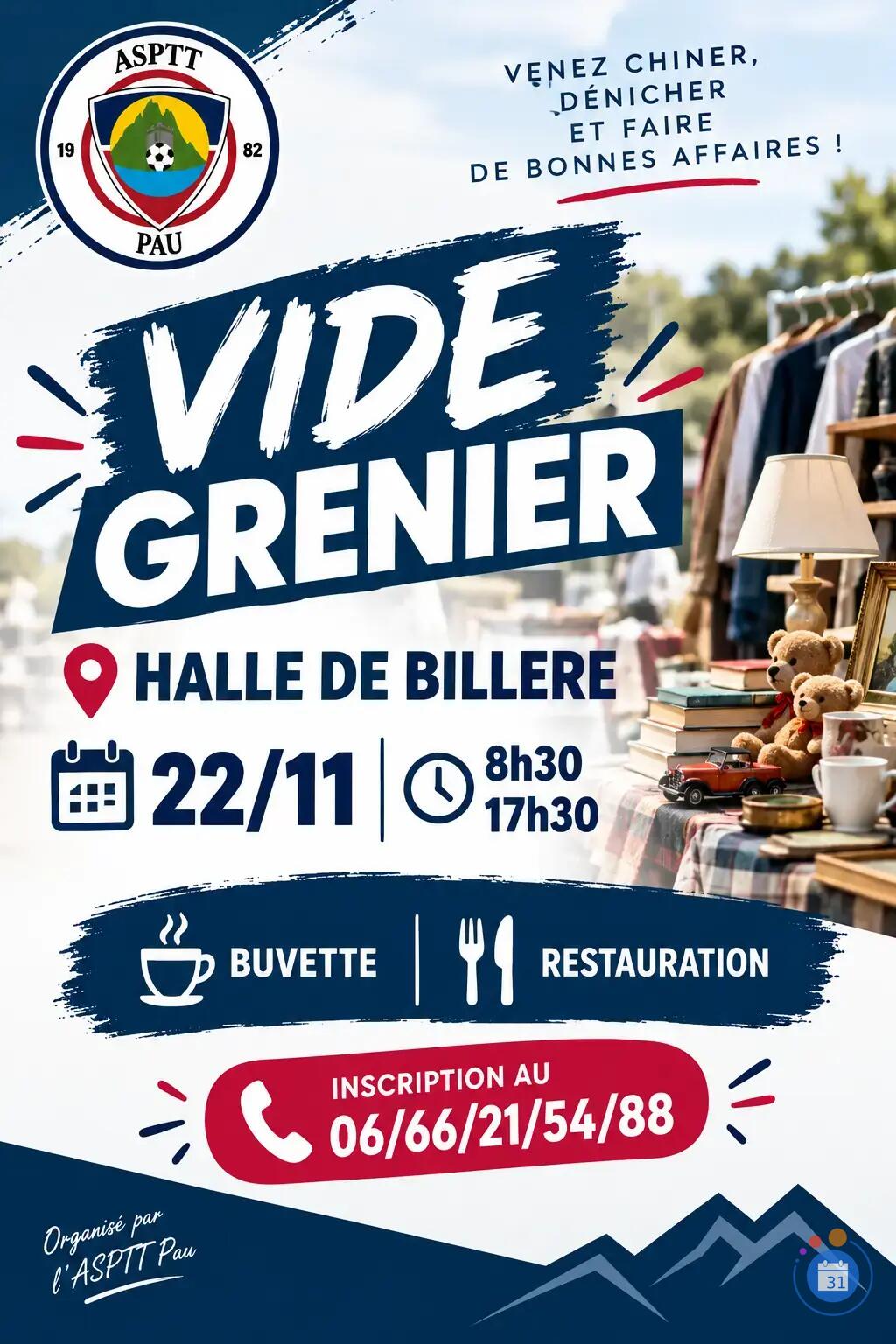 Image Vide grenier ASPTT PAU FOOT (photo 1)