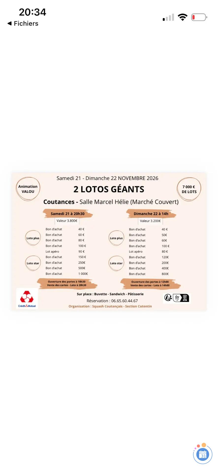 Image Loto squash coutances (photo 1)