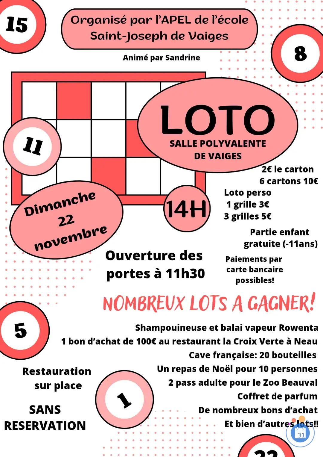 Image Loto de l'école St Joseph (photo 1)