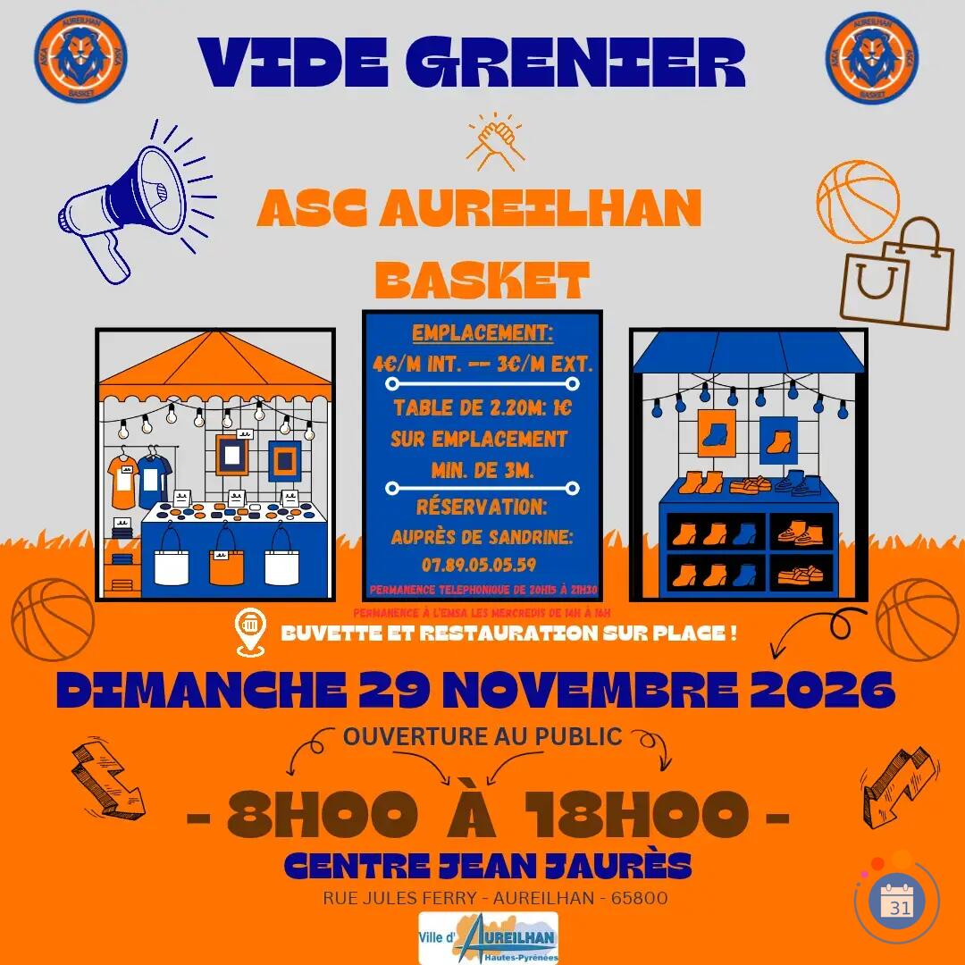 Image Vide Grenier de l'ASC Aureilhan Basket (photo 1)