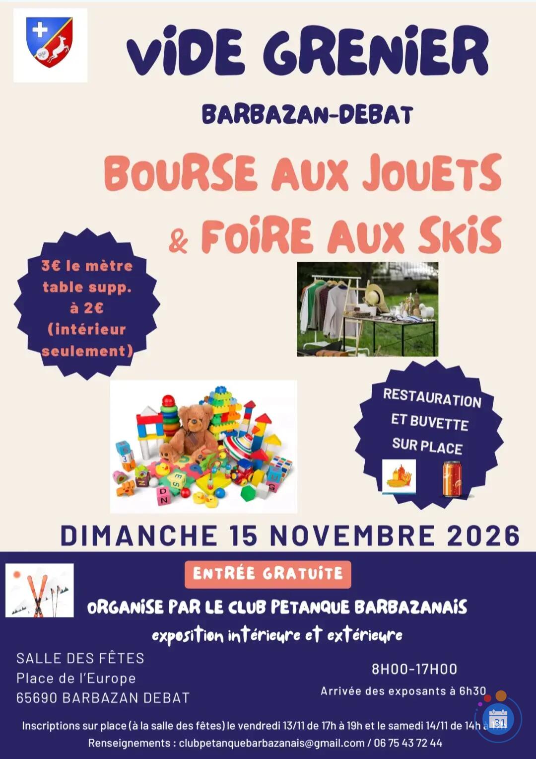 Image Vide grenier, bourse aux jouets et vide skis (photo 1)