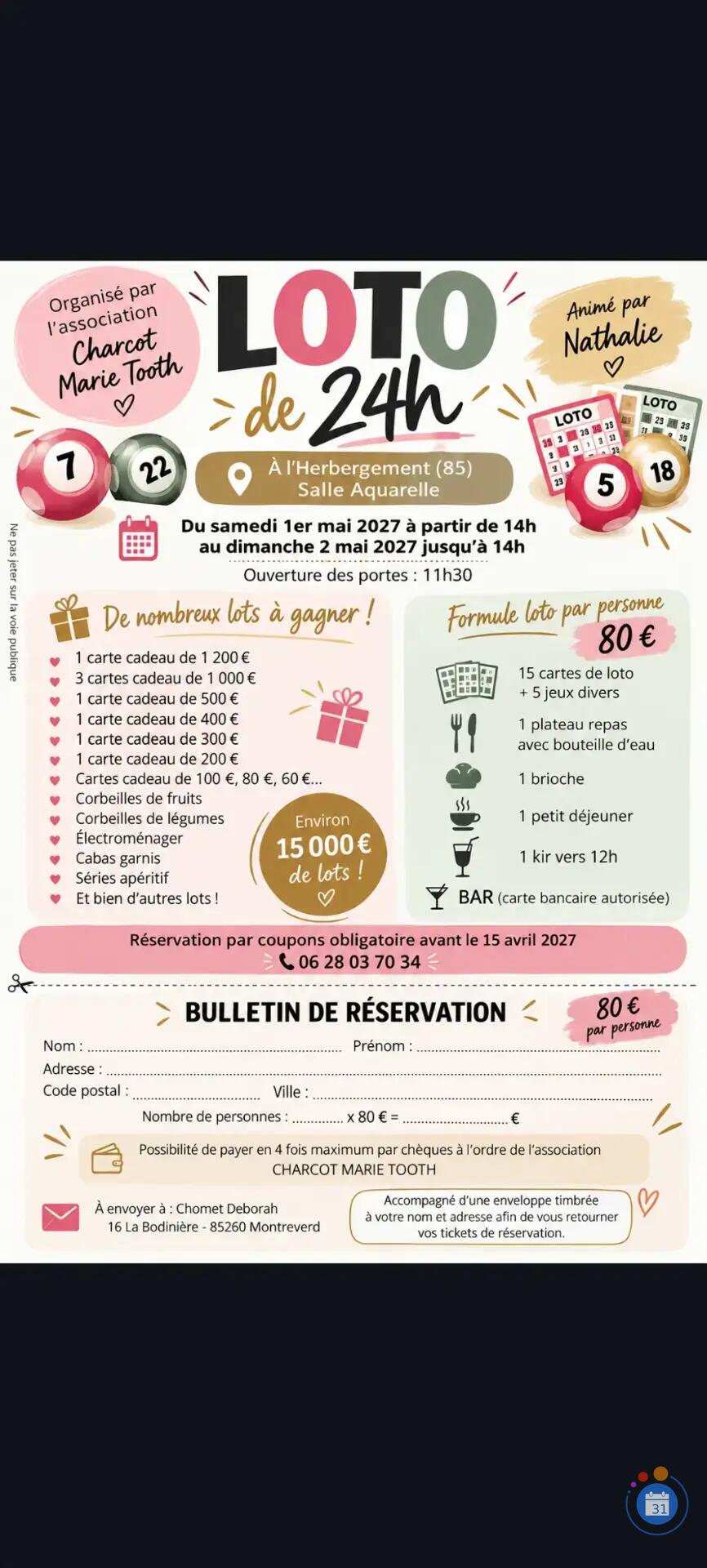 Image super loto de 24h anime par nathalie (photo 1)