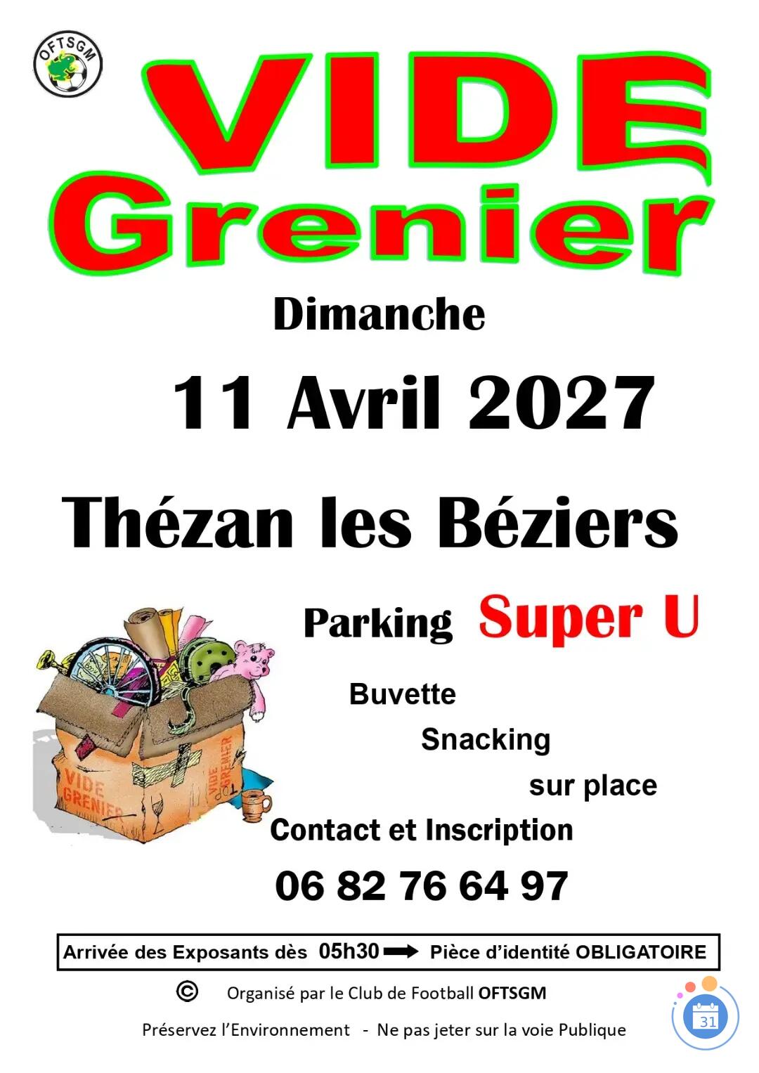 Image Vide Greniers du Football Club de THEZAN de PRINTEMPS (photo 1)