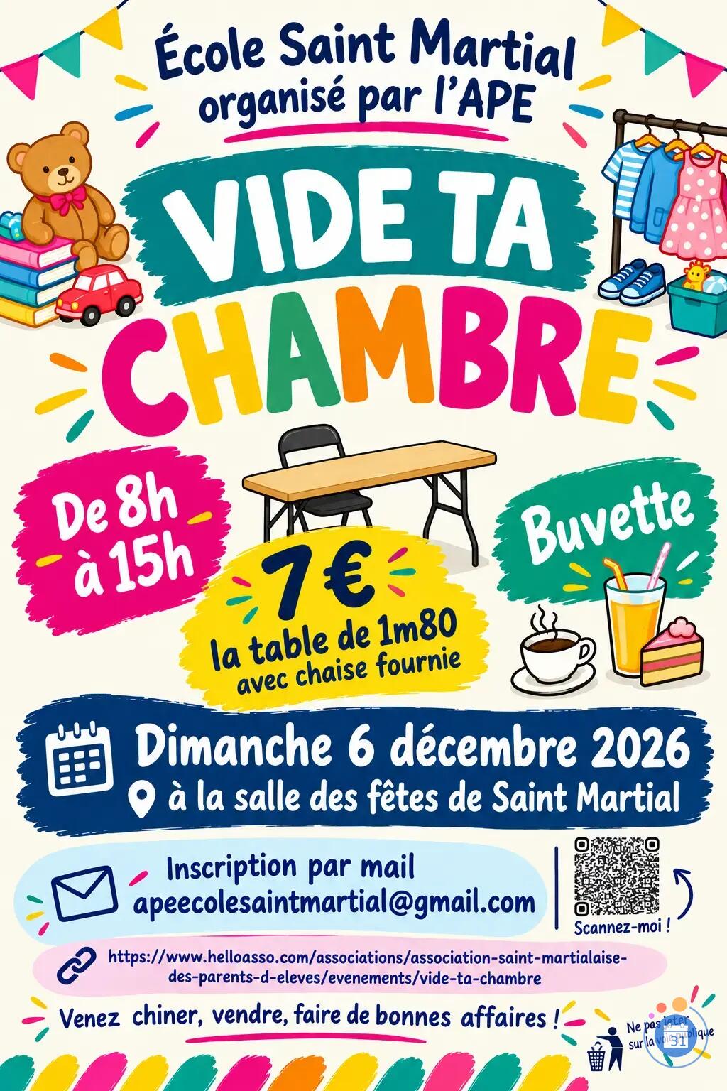 Image Vide ta chambre APE école Saint Martial (photo 1)
