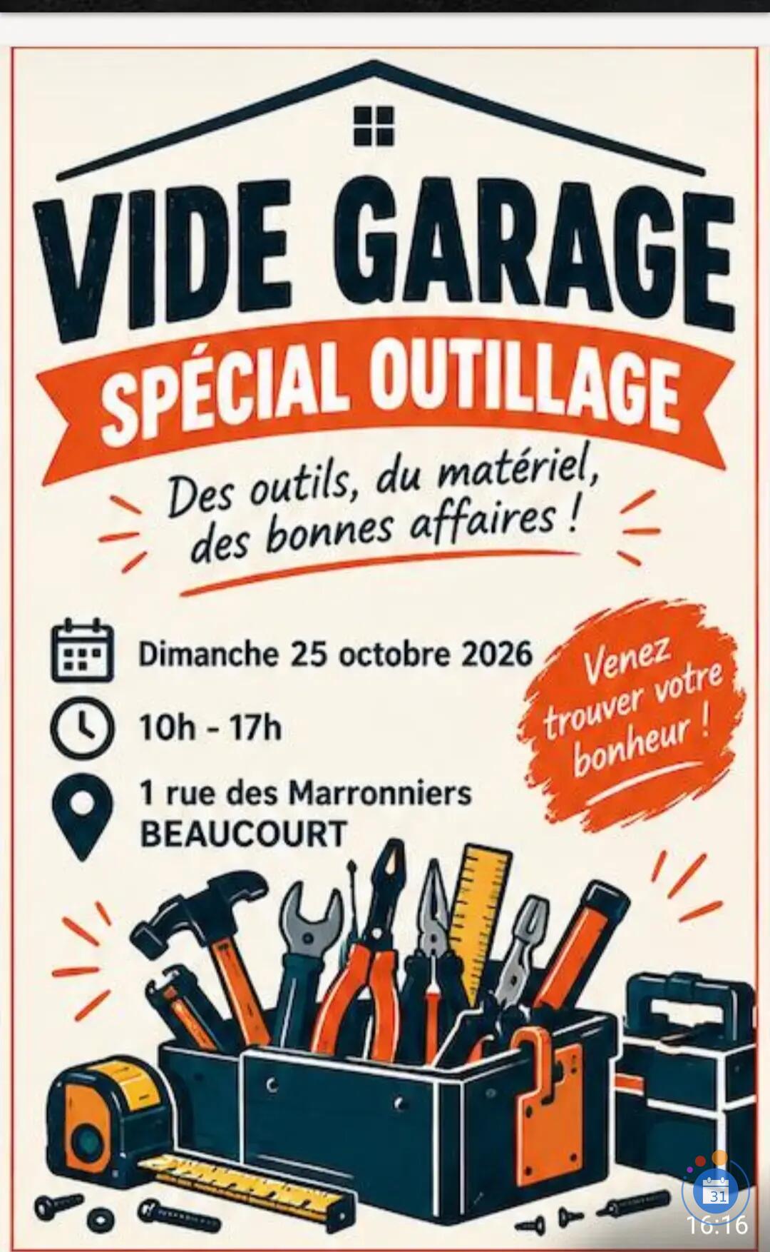 Image VIDE GARAGE Spécial outillage (photo 1)