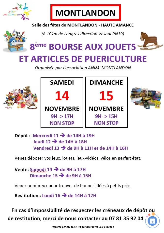 Image MONTLANDON - 8ème Bourse aux jouets (photo 1)