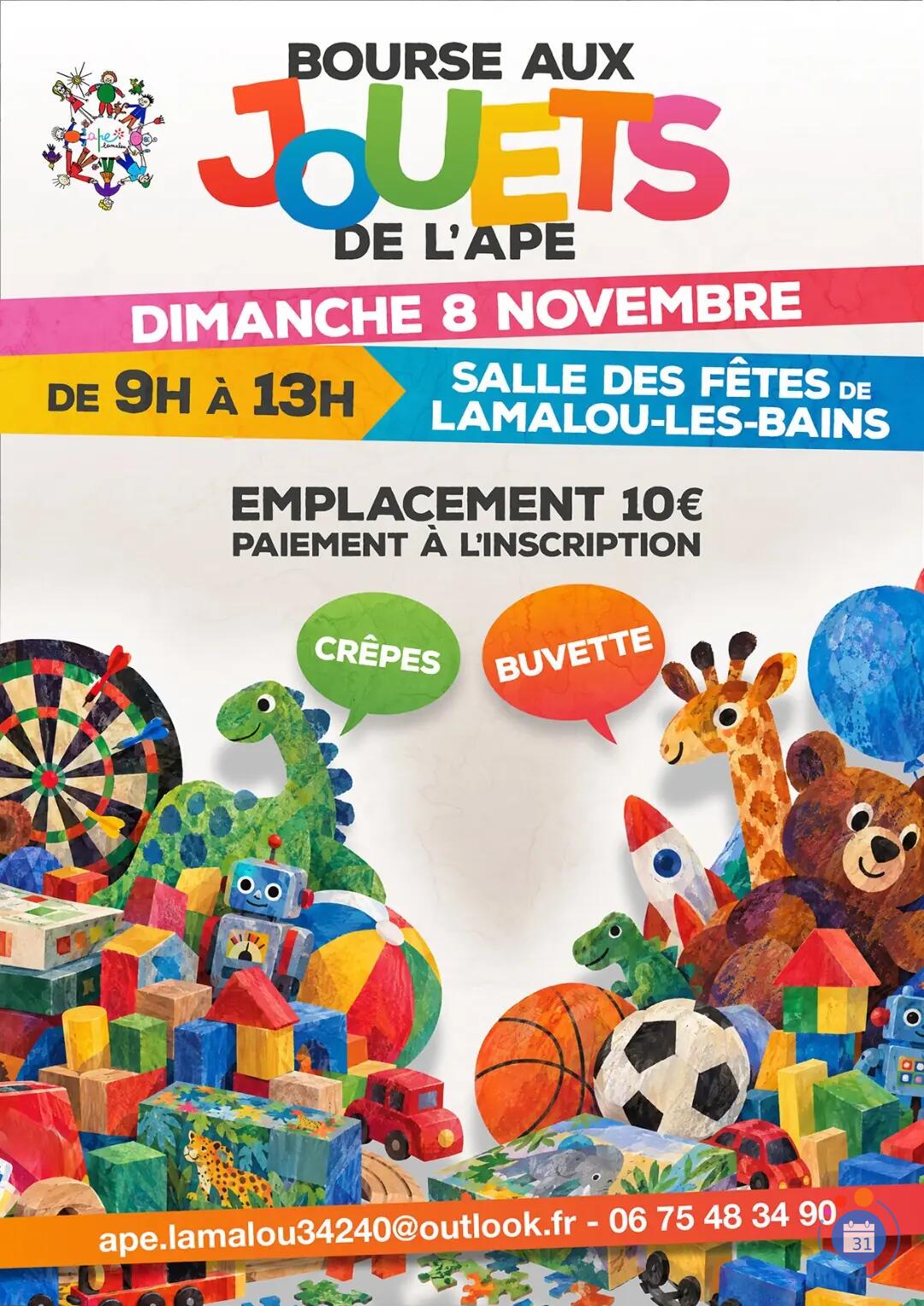 Image Bourse aux jouets APE Lamalou les bains (photo 1)