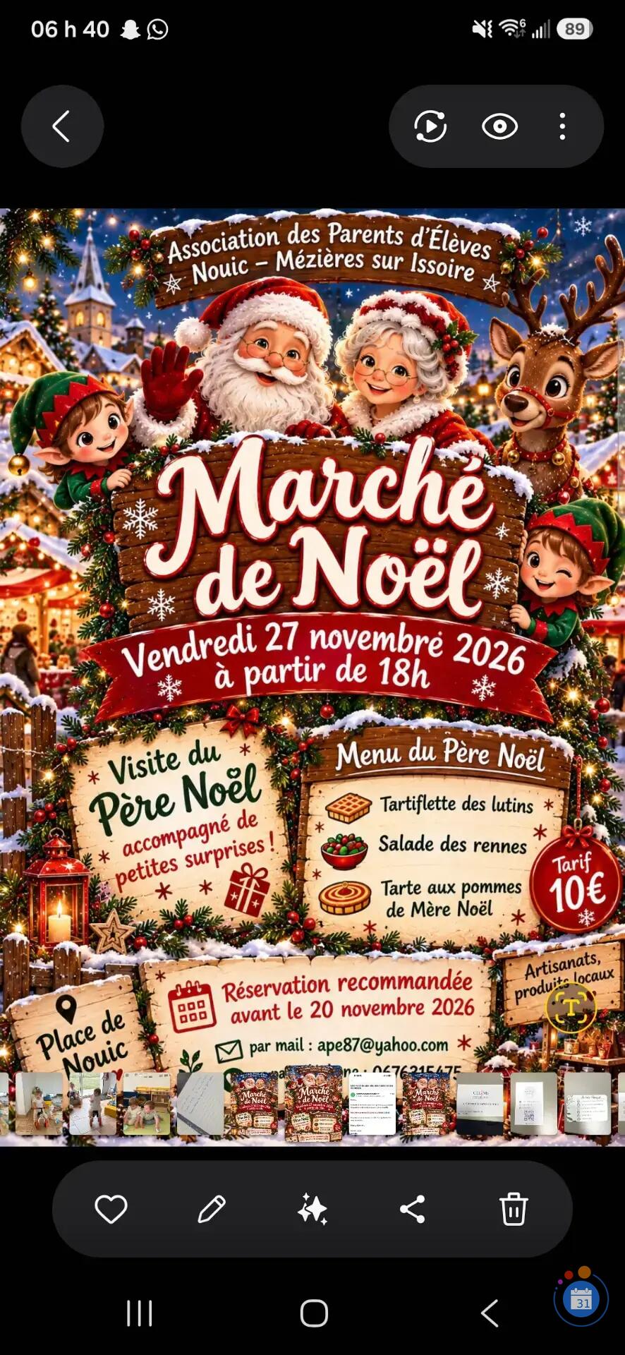 Image Marché de Noël de l'APE Nouic / Val D'Issoire (photo 1)