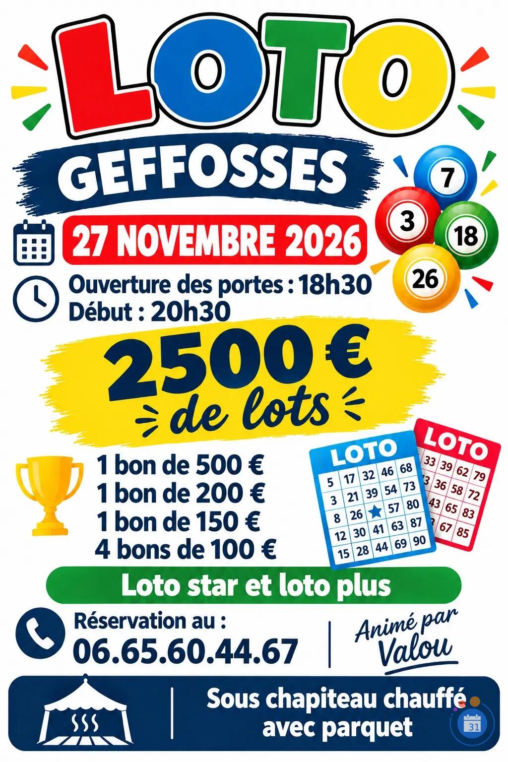 Image Loto sous chapiteau chauffé et avec parquet (photo 1)