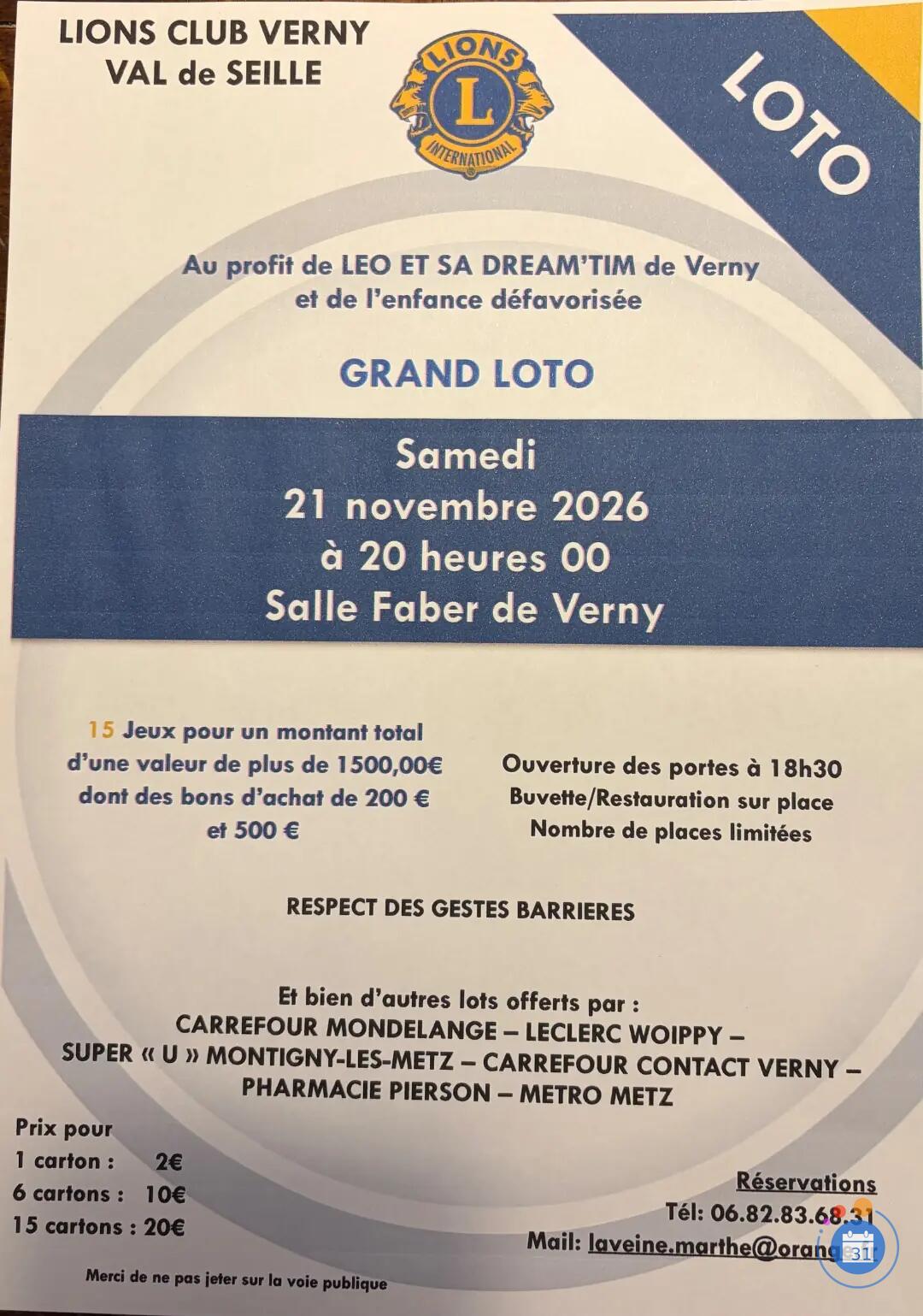 Image loto du lions club verny val de seille (photo 1)