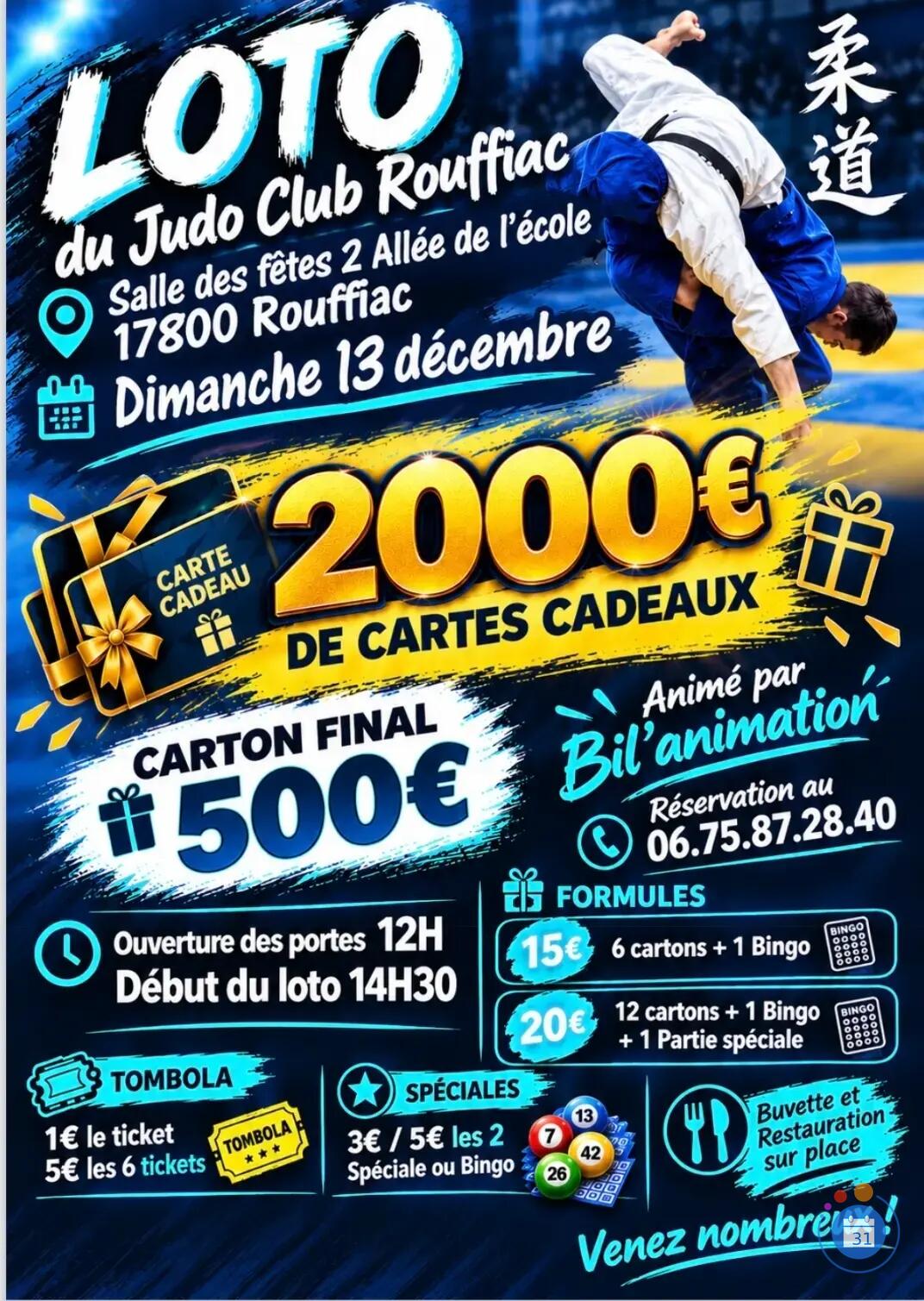 Image LOTO DU JUDO DE ROUFFIAC (photo 1)