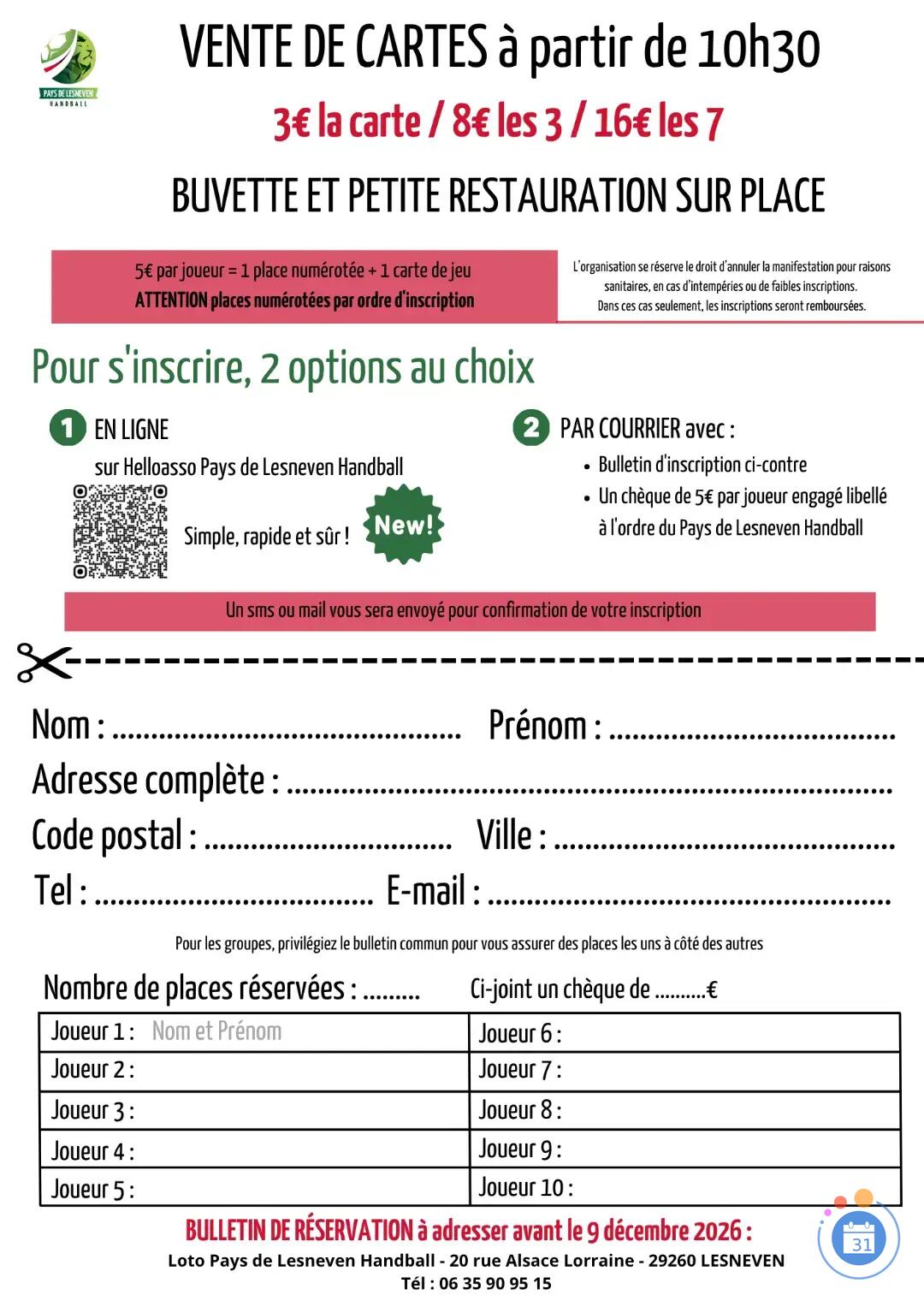 Image Super Loto du Pays de Lesneven Handball (photo 2)