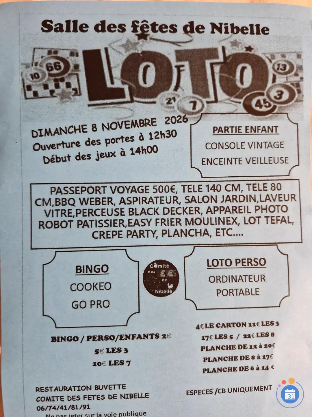 Image Loto de nibelle (photo 1)