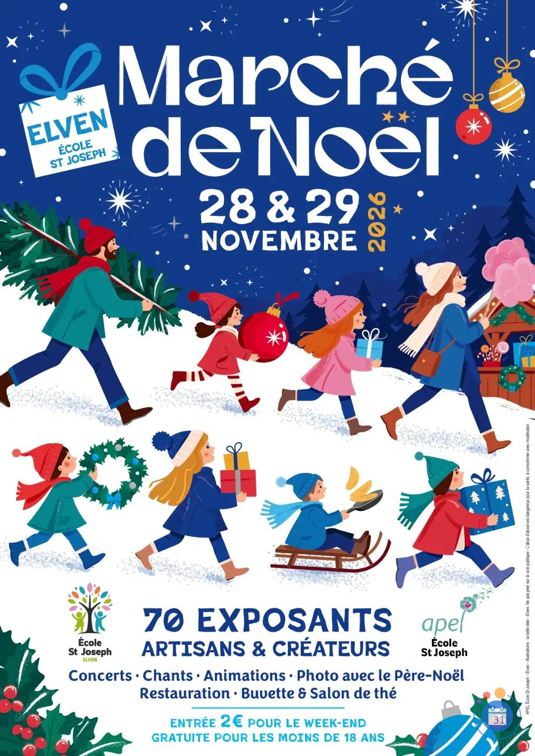 Image Marché de Noël de l'école St Joseph à Elven (photo 1)