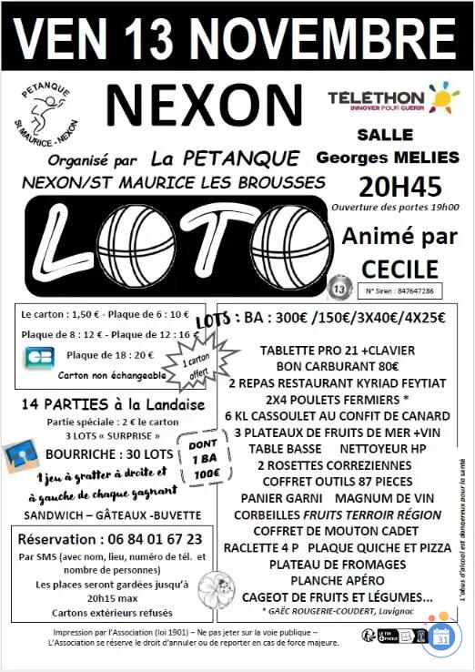 Image loto de la chance petanque nexon anime par cecile (photo 1)