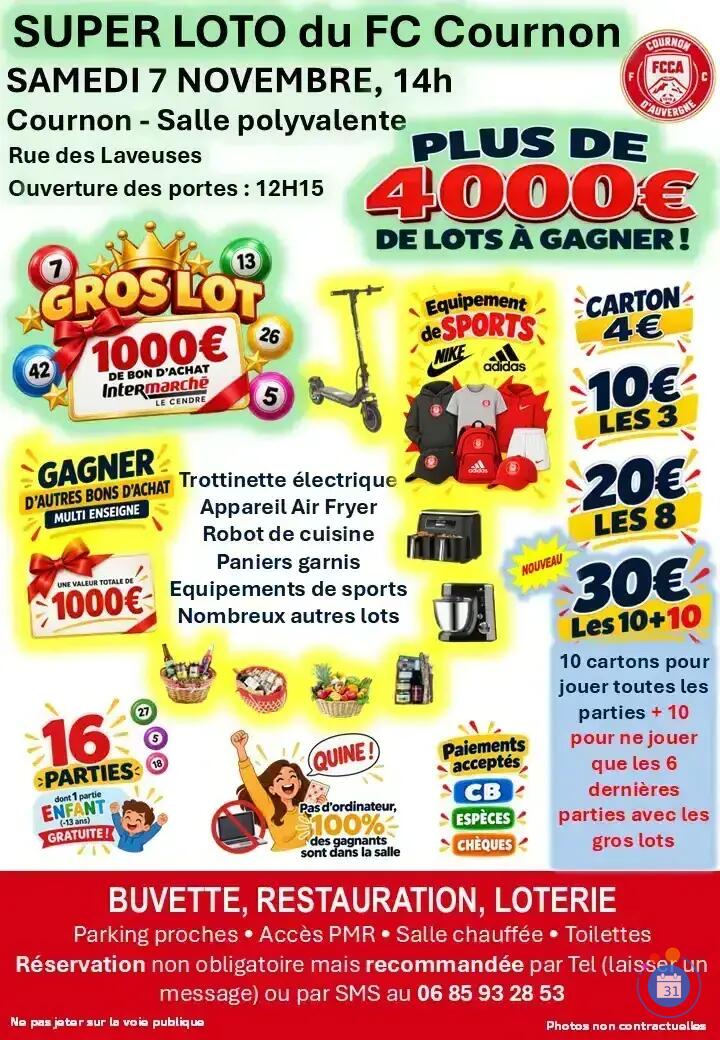 Image Super Loto du FC Cournon d'Auvergne (photo 1)