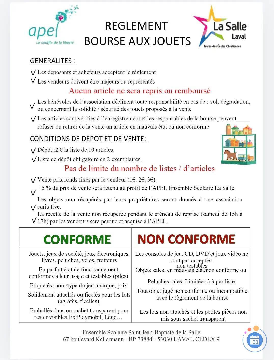 Image Bourse aux jouets de l’ensemble scolaire St Jean-Baptiste de la Salle (photo 2)