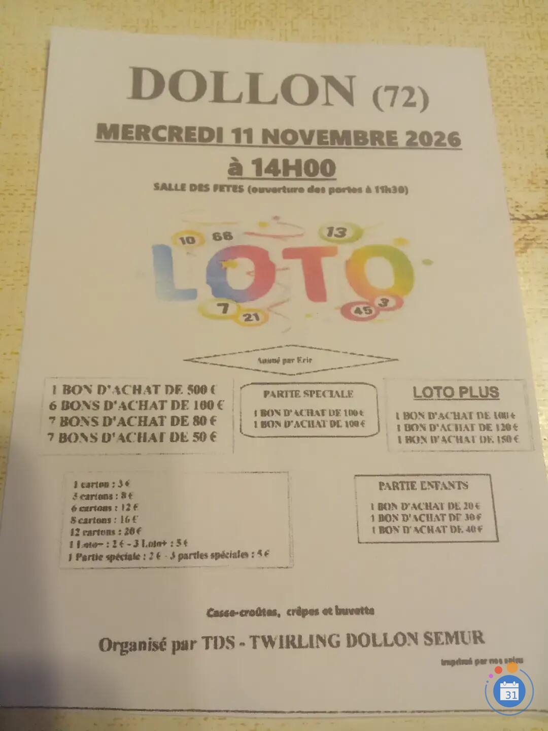 Image Super loto du TWIRLING (photo 1)