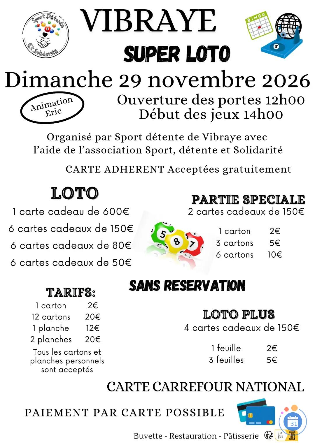 Image Super loto de sport détente vibraye (photo 1)