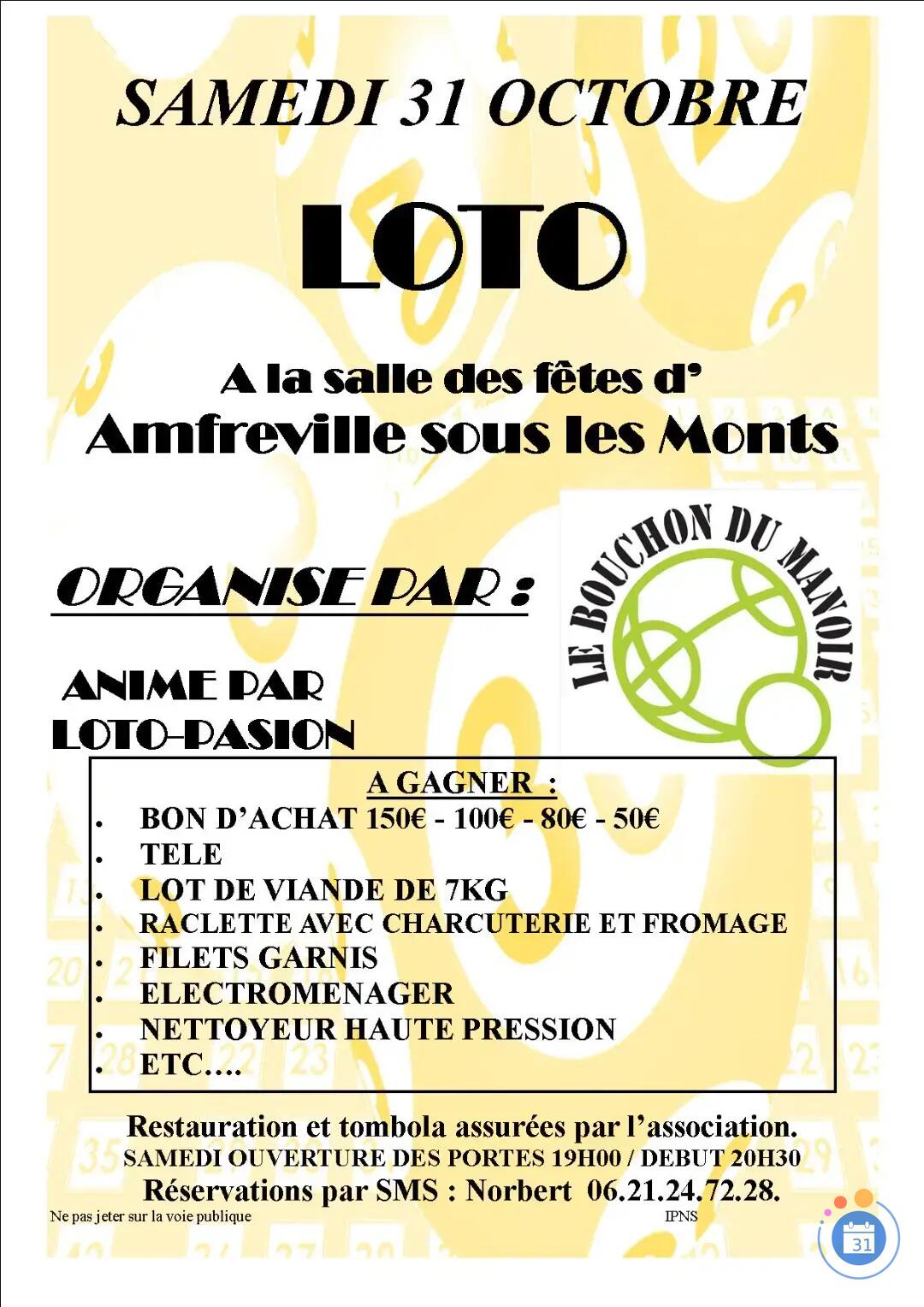 Image LOTO DU BOUCHON DU MANOIR ANIME PAR LOTO PASSION (photo 1)