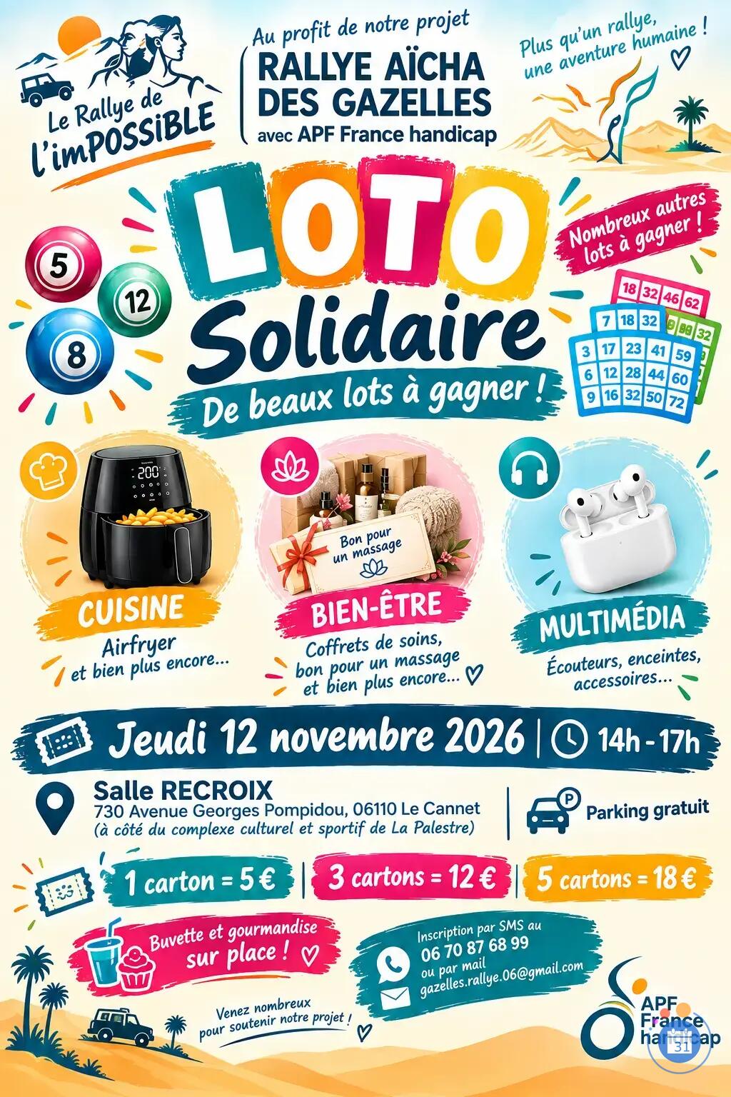 Image Loto Solidaire Rallye Aïcha des Gazelles (photo 1)