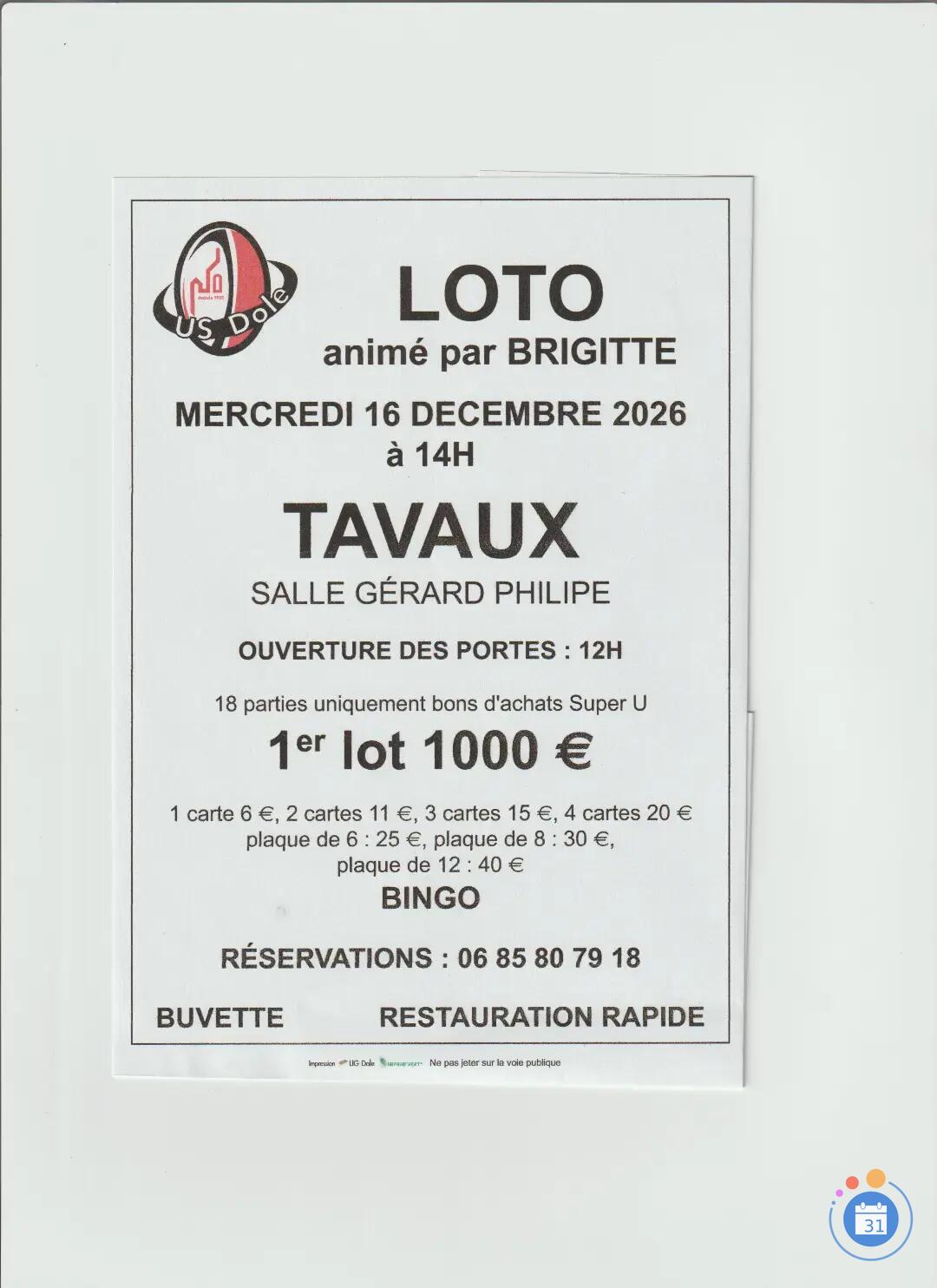 Image LOTO DE L' US DOLE (photo 1)