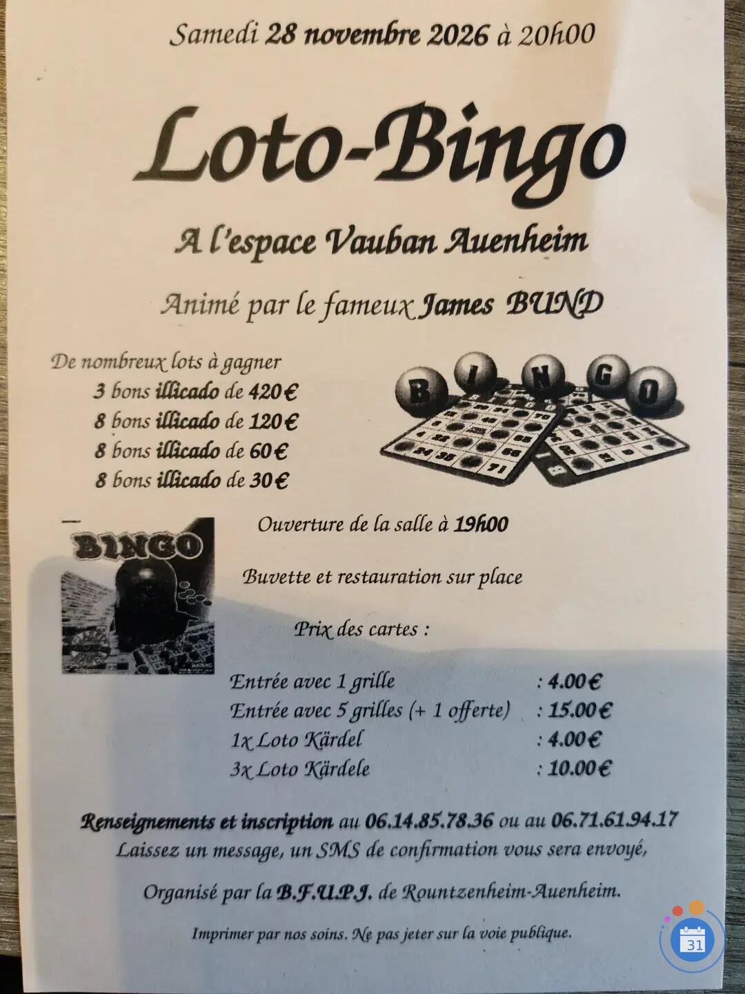 Image Loto bingo spécial bon d'achat (photo 1)
