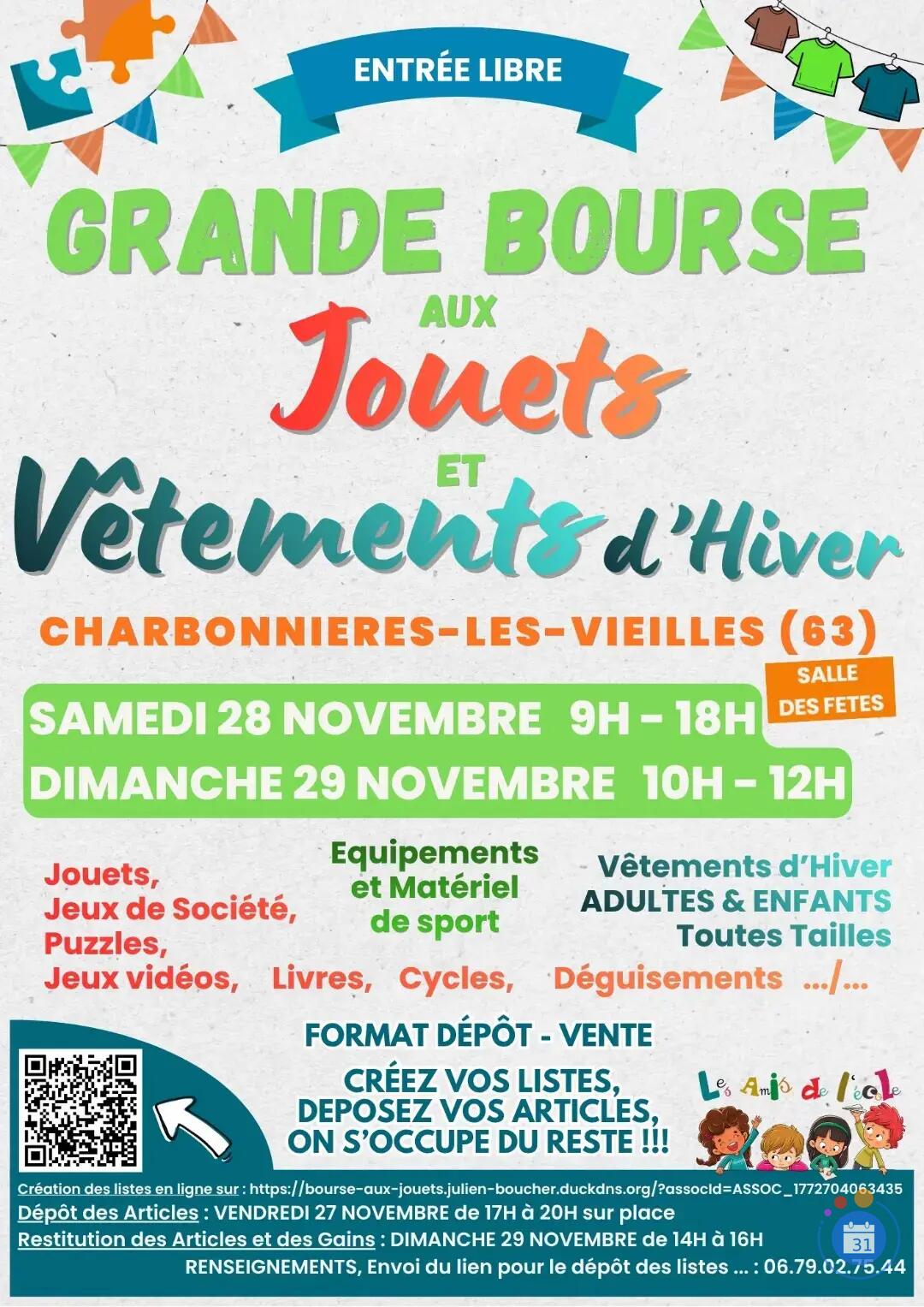 Image GRANDE BOURSE aux JOUETS et aux VETEMENTS D'HIVER (photo 1)